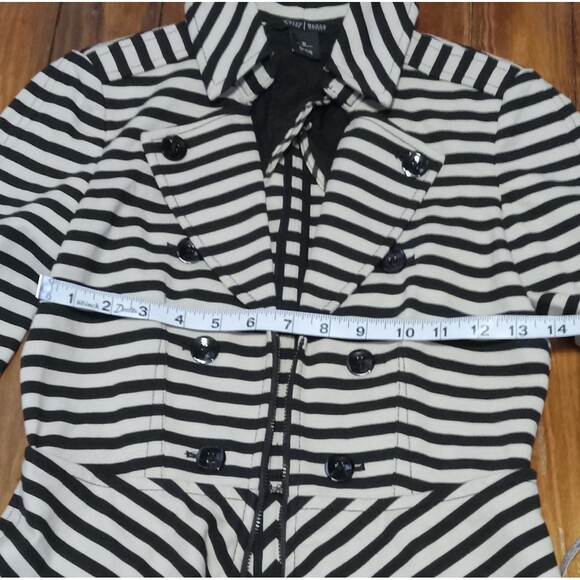 NWOT WHBM Black & White Stripe blazer Size 0 XS - Picture 12 of 13